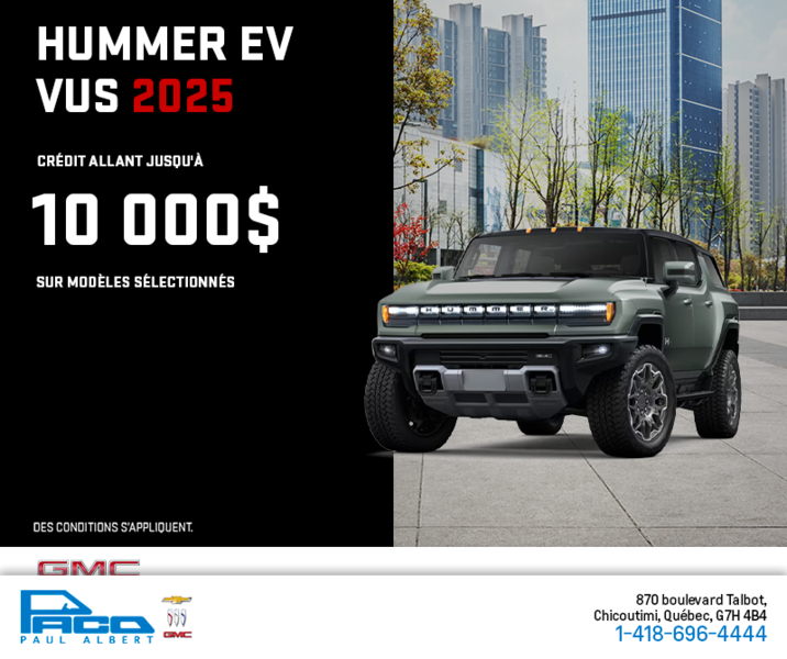 Le GMC Hummer EV VUS 2025