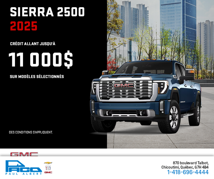 Le GMC Sierra 2500 2025