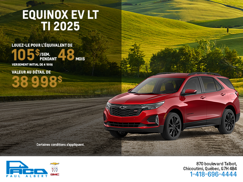 Procurez-vous le Chevrolet Equinox LT TI 2025