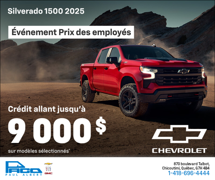 Procurez-vous le Chevrolet Silverado 1500 2025