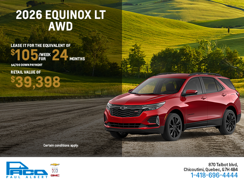 Get the 2026 Chevrolet Equinox LT AWD