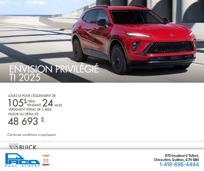Procurez-vous la Buick Envision 2025