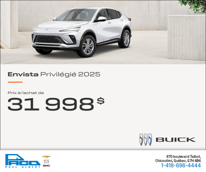 Procurez-vous la Buick Envista 2025