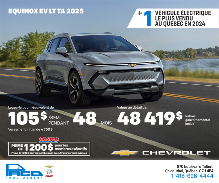 Procurez-vous le Chevrolet Equinox EV 2025