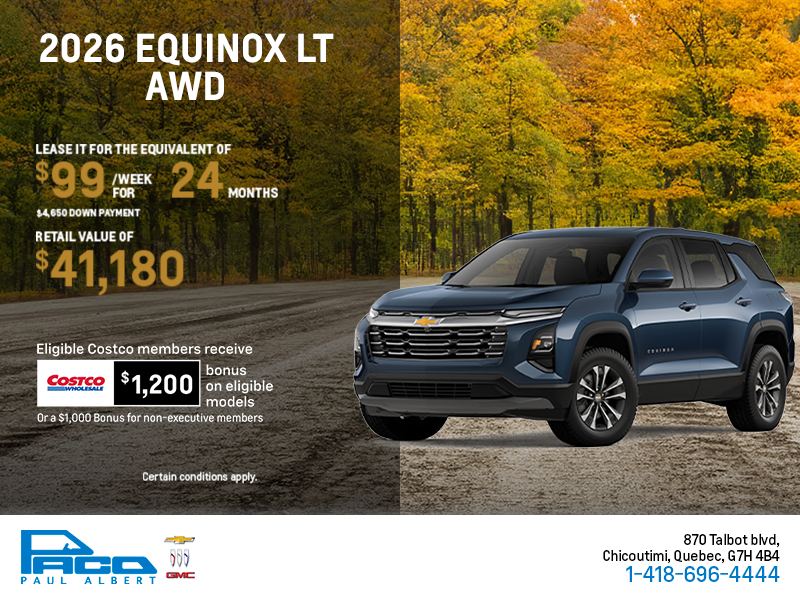 Get the 2026 Chevrolet Equinox LT AWD