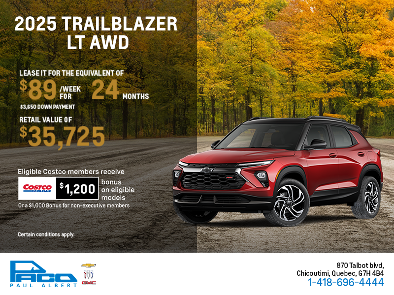 Get the 2026 Chevrolet Trailblazer LT AWD