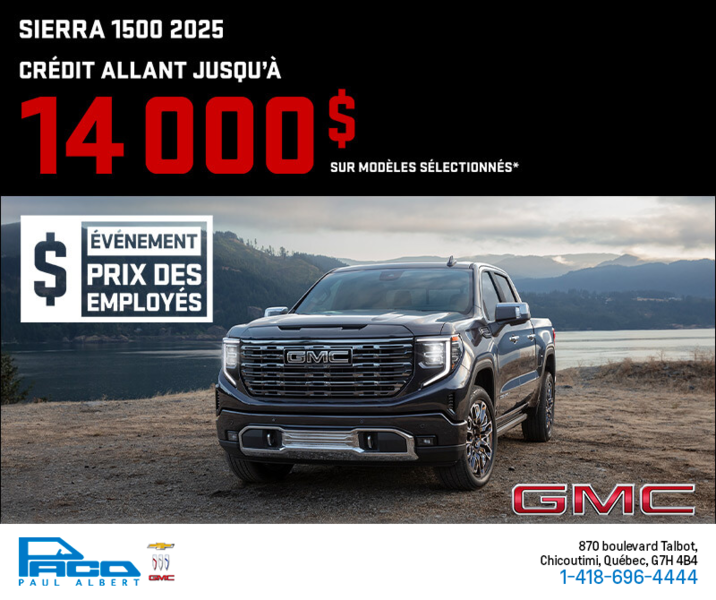 Le GMC Sierra 1500 2025