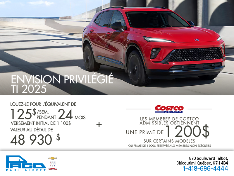Procurez-vous la Buick Envision Privilégié TI 2025