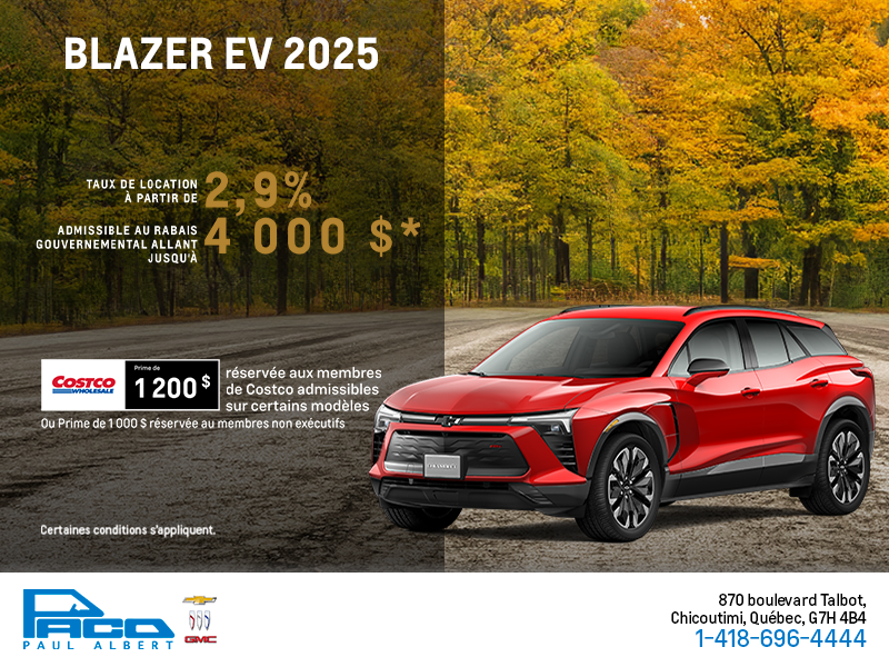 Procurez-vous le Chevrolet Blazer EV 2025
