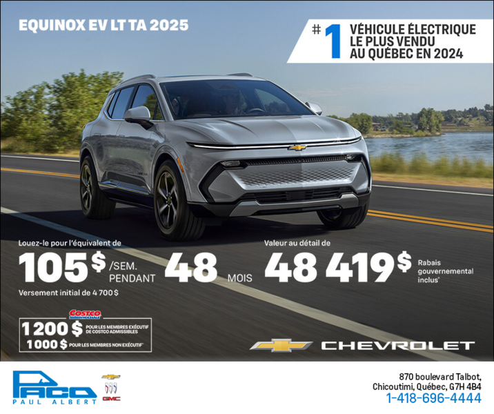 Procurez-vous le Chevrolet Equinox EV 2025