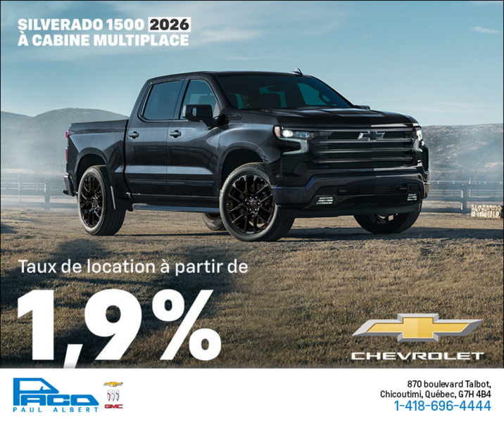 Procurez-vous le Chevrolet Silverado 1500 2026