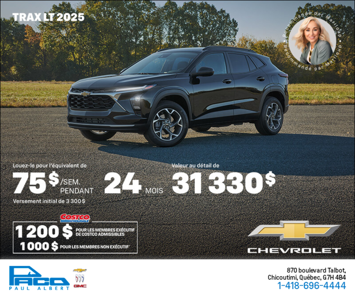 Procurez-vous le Chevrolet Trax LT 2025