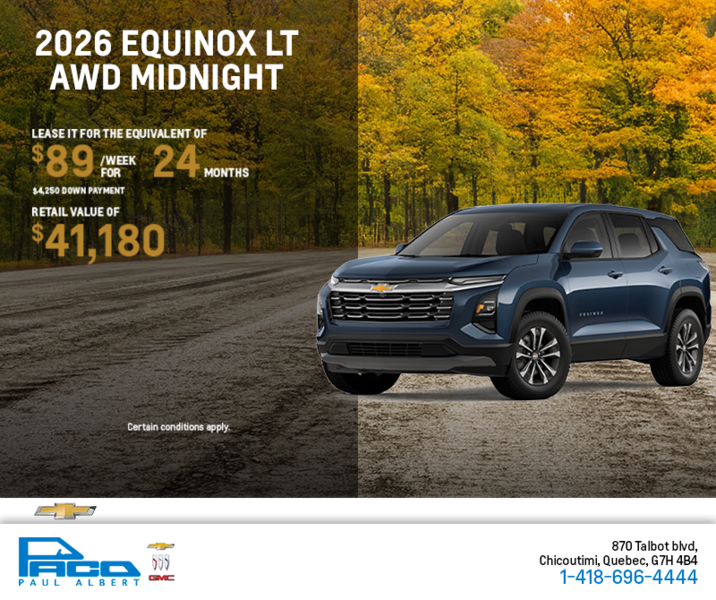 Get the 2026 Chevrolet Equinox LT AWD