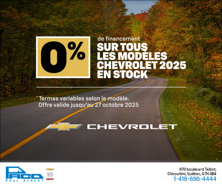 L'événement du mois Chevrolet
