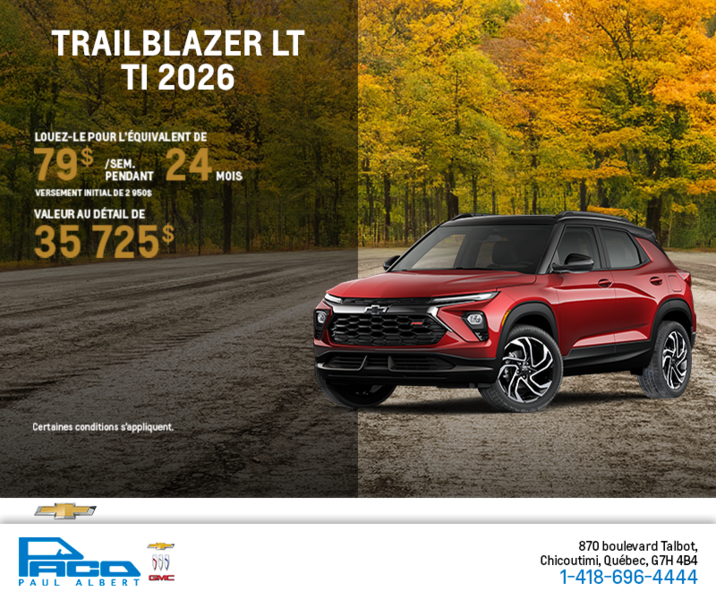 Le Chevrolet Trailblazer LT TI 2026