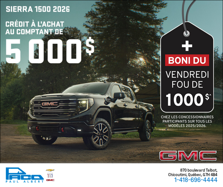 Le GMC Sierra 1500 2026