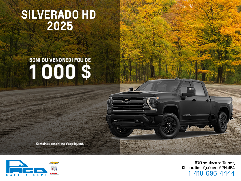 Procurez-vous le Chevrolet Silverado HD 2025