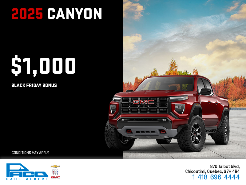 The 2025 GMC Canyon