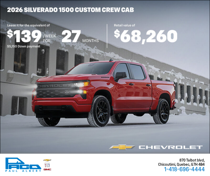 Get the 2026 Chevrolet Silverado 1500 Custom