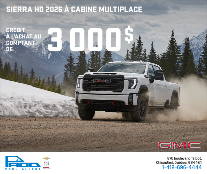 Le GMC Sierra HD 2026