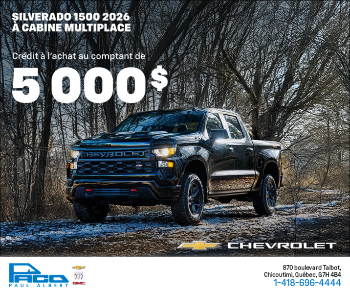Procurez-vous le Chevrolet Silverado 1500 2026