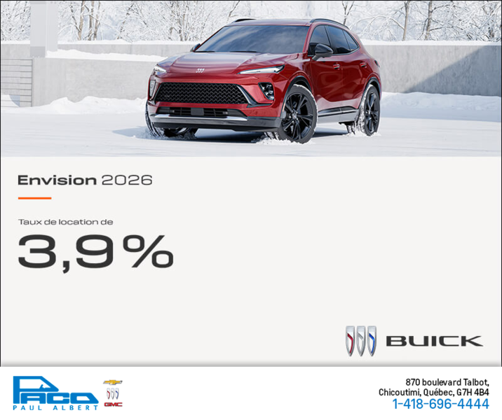 Procurez-vous la Buick Envision 2026