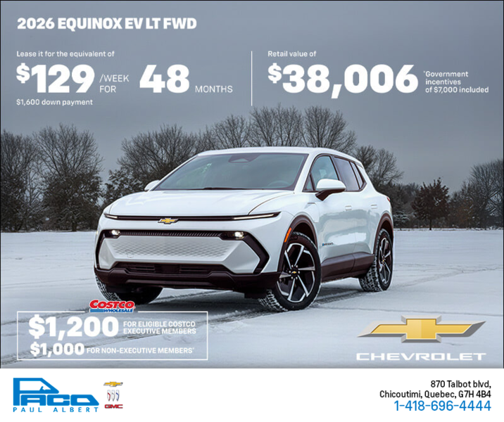 Get the 2026 Chevrolet Equinox EV