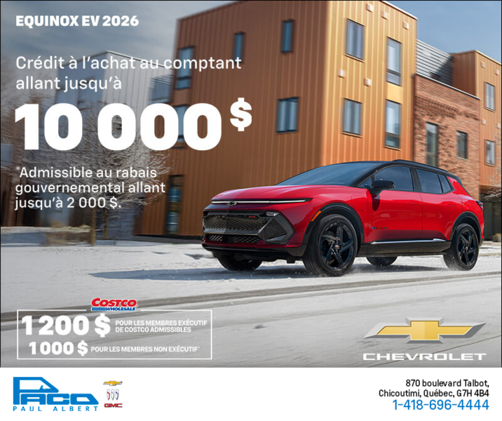 Procurez-vous le Chevrolet Equinox EV 2026