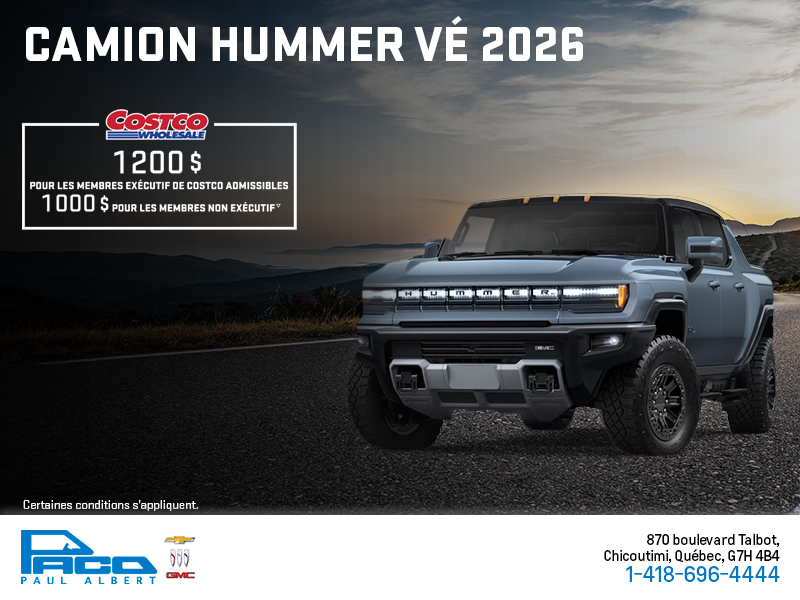 Le GMC Camion Hummer VÉ 2026