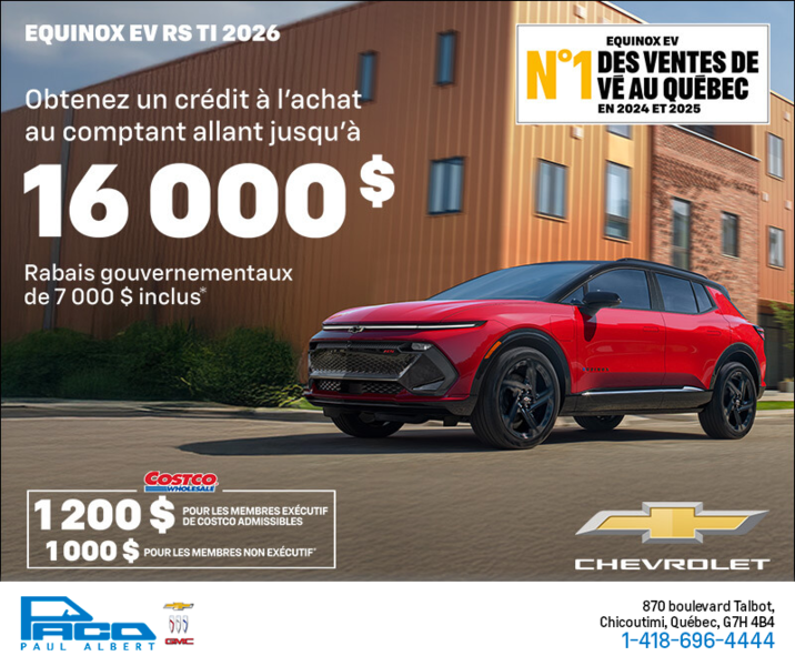 Procurez-vous le Chevrolet Equinox EV 2026