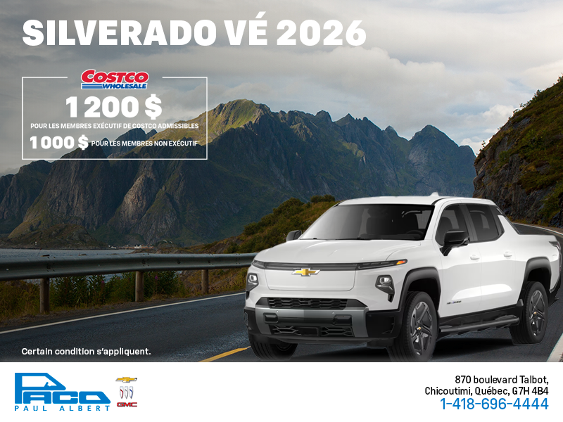 Procurez-vous le Chevrolet Silverado VÉ 2026