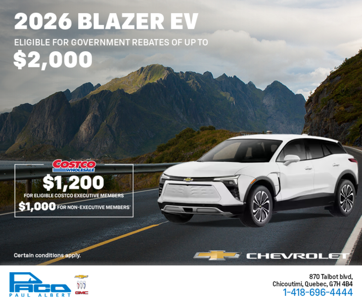 Get the 2026 Chevrolet Blazer EV