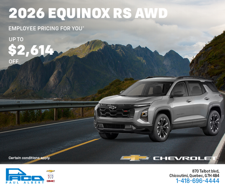 Get the 2026 Chevrolet Equinox RS AWD