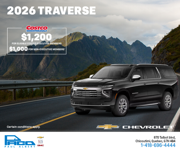 Get the 2026 Chevrolet Traverse