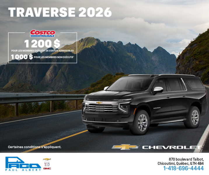 Le Chevrolet Traverse 2026