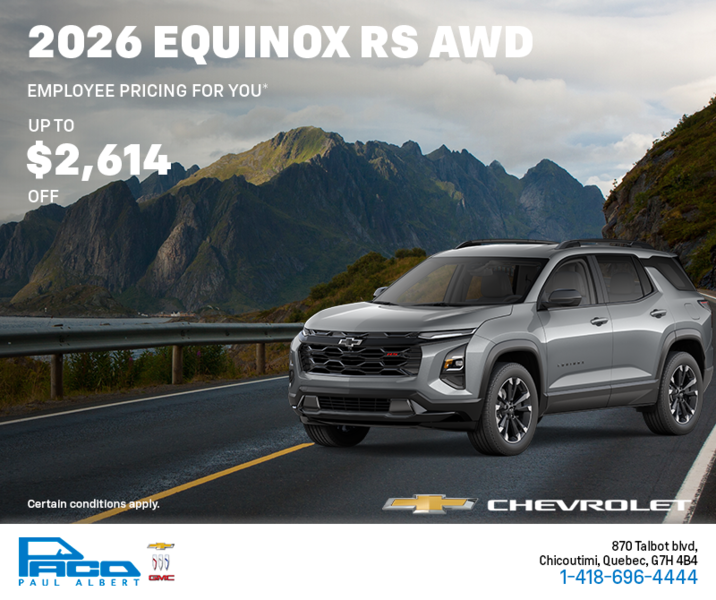Get the 2026 Chevrolet Equinox RS AWD