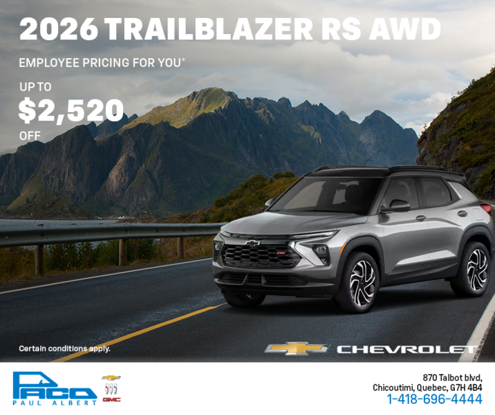 Get the 2026 Chevrolet Trailblazer