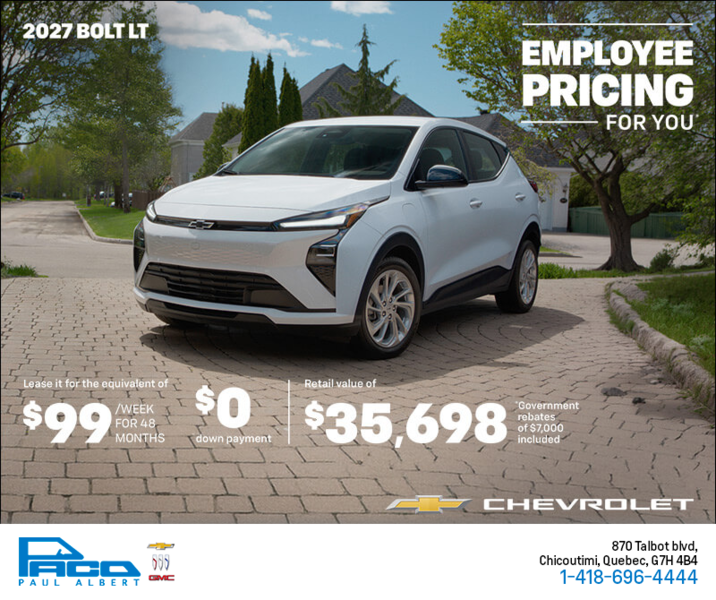 Get the 2027 Chevrolet Bolt LT