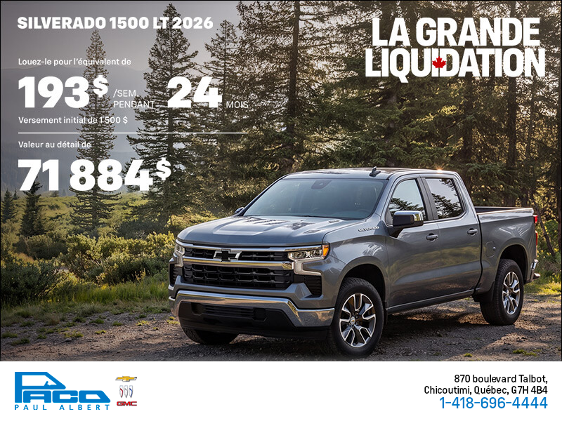 Le Chevrolet Silverado 1500 LT 2026
