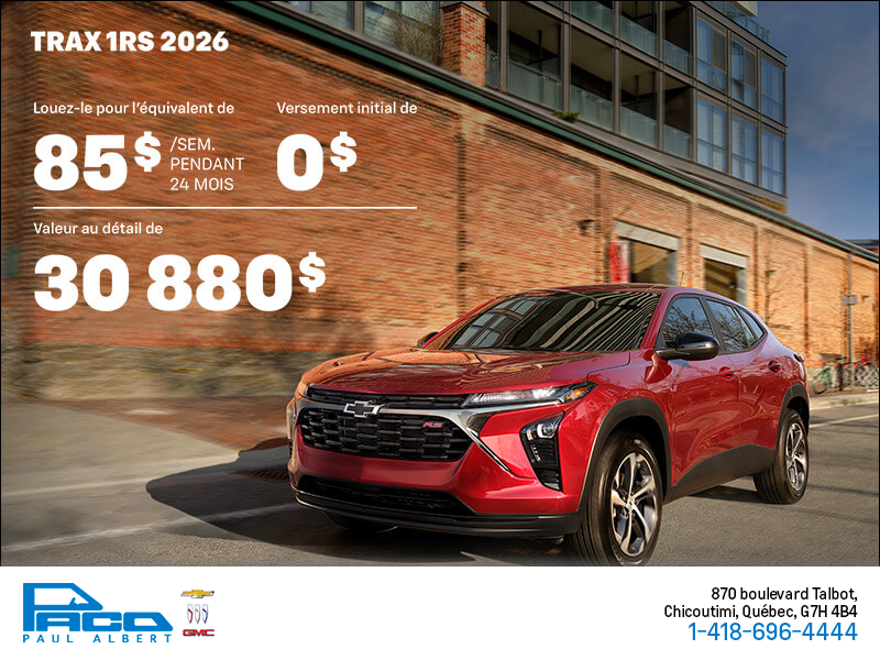 Le Chevrolet Trax 1RS 2026