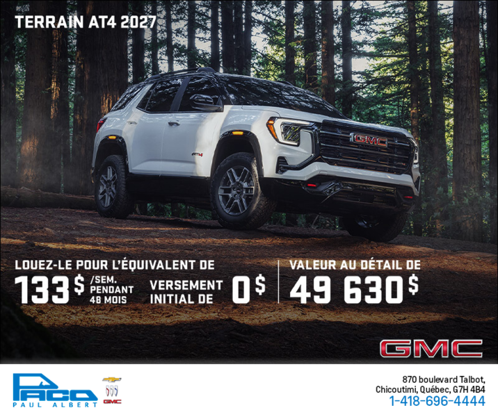 Le GMC Terrain AT4 2027