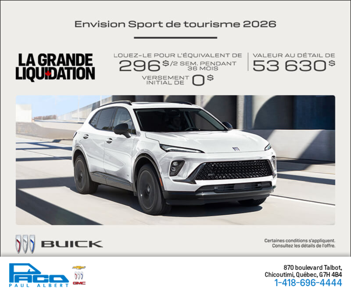Procurez-vous la Buick Envision 2026