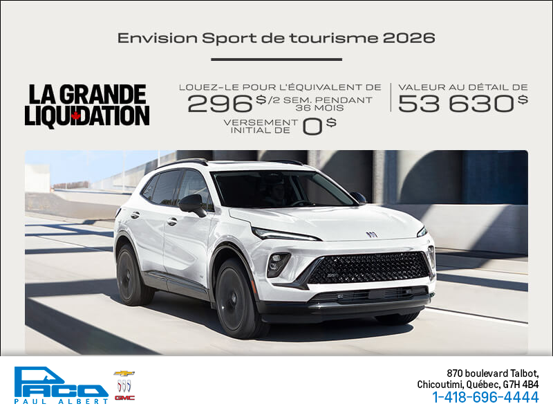 Procurez-vous la Buick Envision 2026