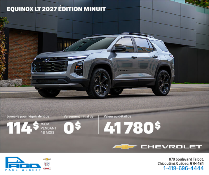 Procurez-vous le Chevrolet Equinox  2026