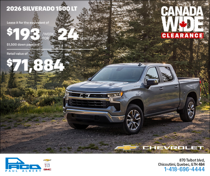 The 2026 Chevrolet Silverado 1500 LT