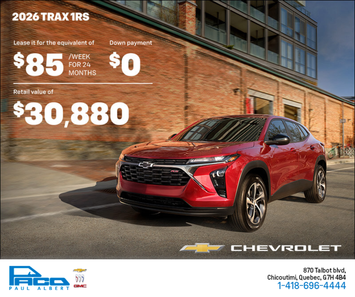 The 2026 Chevrolet Trax 1RS
