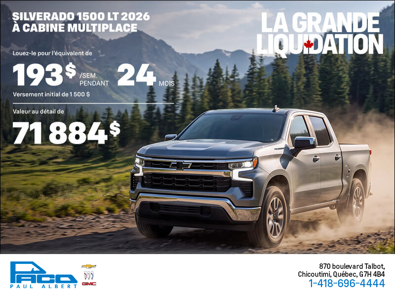 Le Chevrolet Silverado 1500 LT 2026 