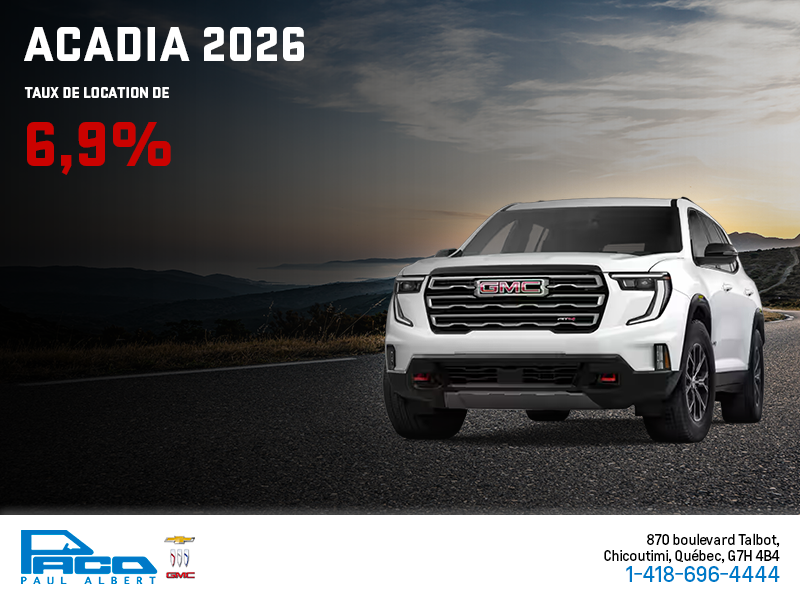 Le GMC Acadia 2026 