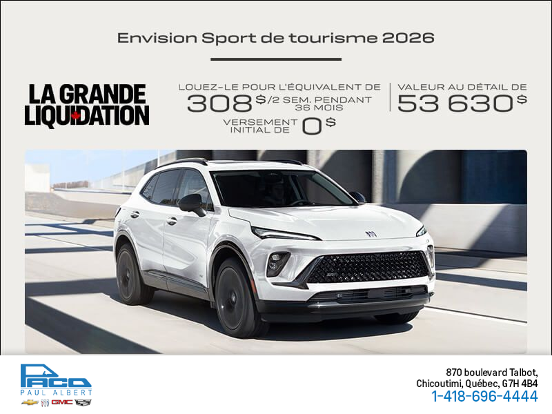 Procurez-vous la Buick Envision 2026