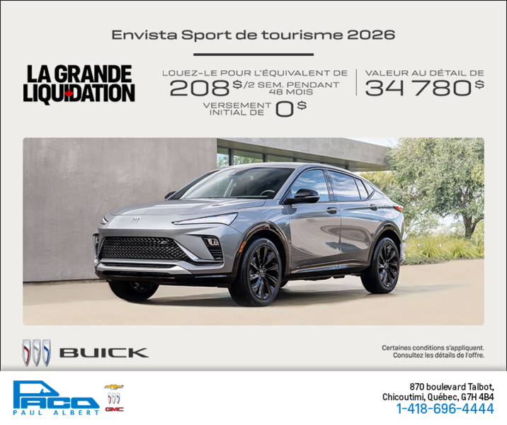 Procurez-vous la Buick Envista 2026
